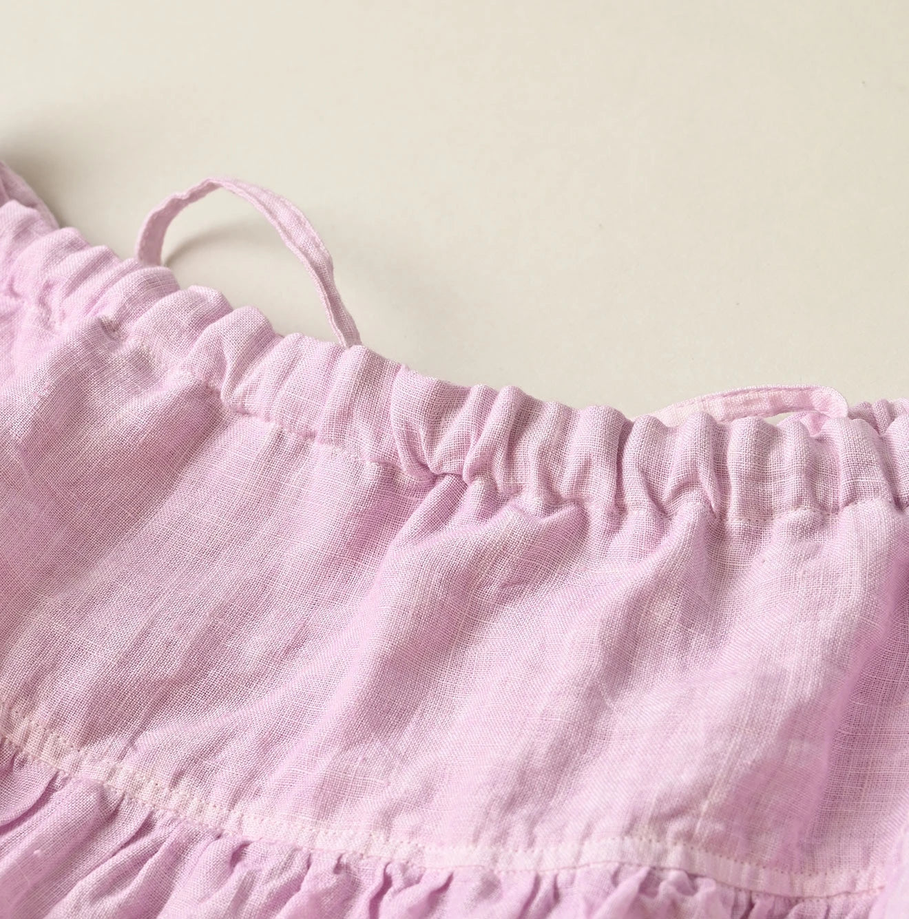 45 Plant Dyed Indian Linen Easy Gather Kushukushu Skirt Detail