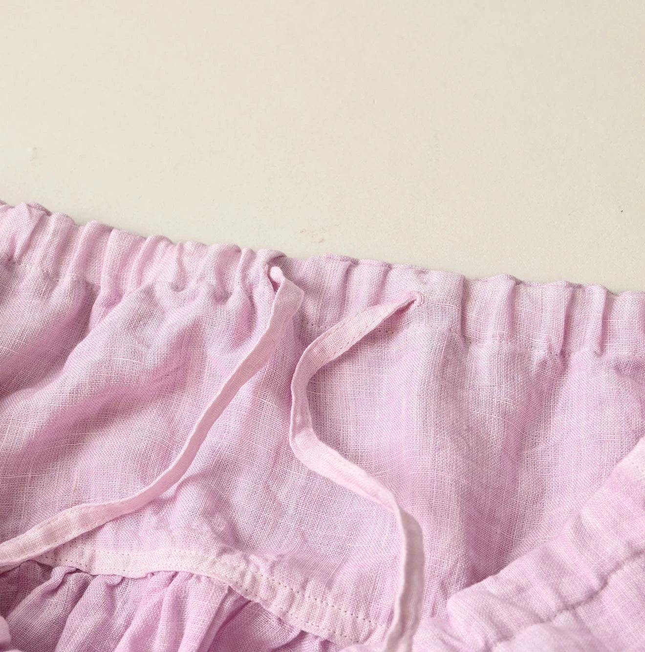 45 Plant Dyed Indian Linen Easy Gather Kushukushu Skirt Detail