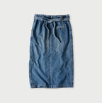 Rye Mugi Denim Wrapped Skirt Tan Back