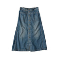 Mugihiko Denim Bell Skirt Tan