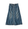 Mugihiko Denim Bell Skirt Tan