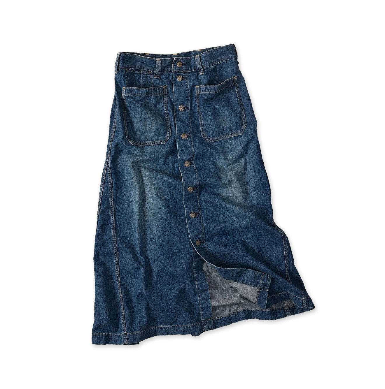 Mugihiko Denim Bell Skirt Zyu