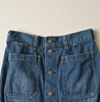 Mugihiko Denim Bell Skirt Zyu Detail