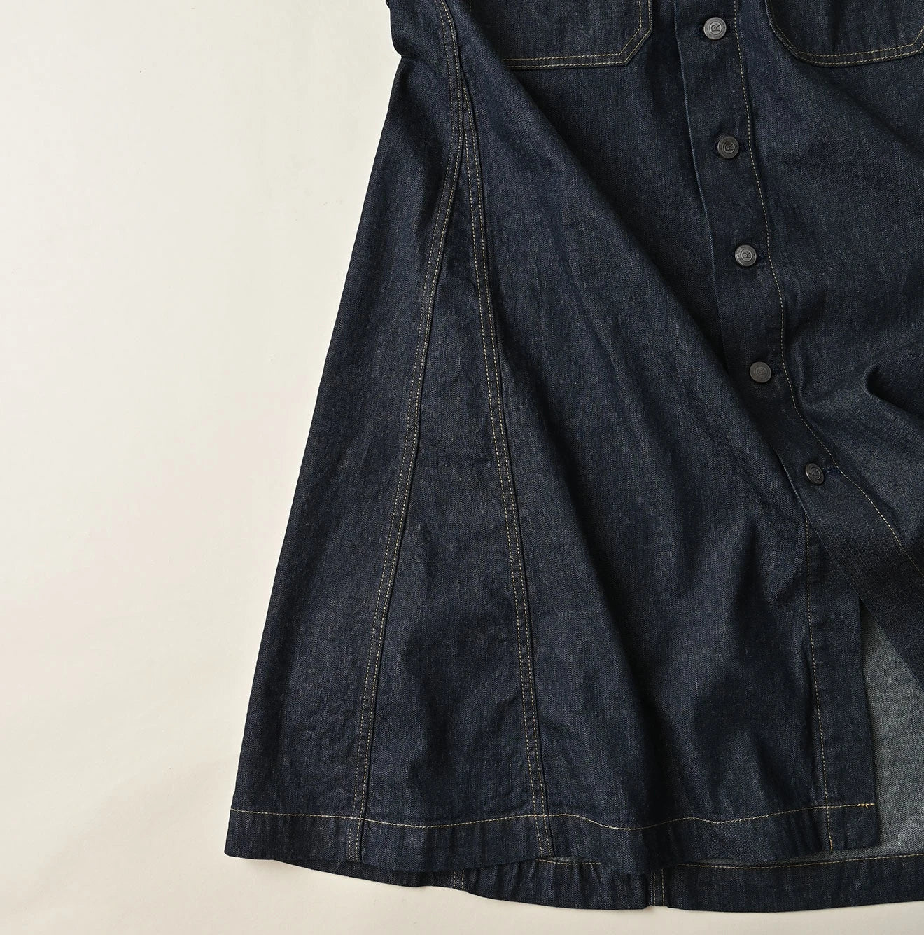 Mugihiko Denim Bell Skirt Nou Detail