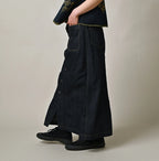 Mugihiko Denim Bell Skirt Nou Female Model