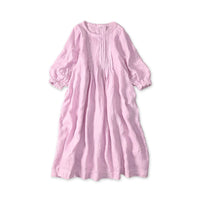 45 Plant Dyed Indian Linen Tuck Dress
