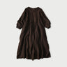 45 Plant Dyed Indian Linen Tuck Dress Walnut