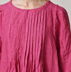 45 Plant Dyed Indian Linen Tuck Dress