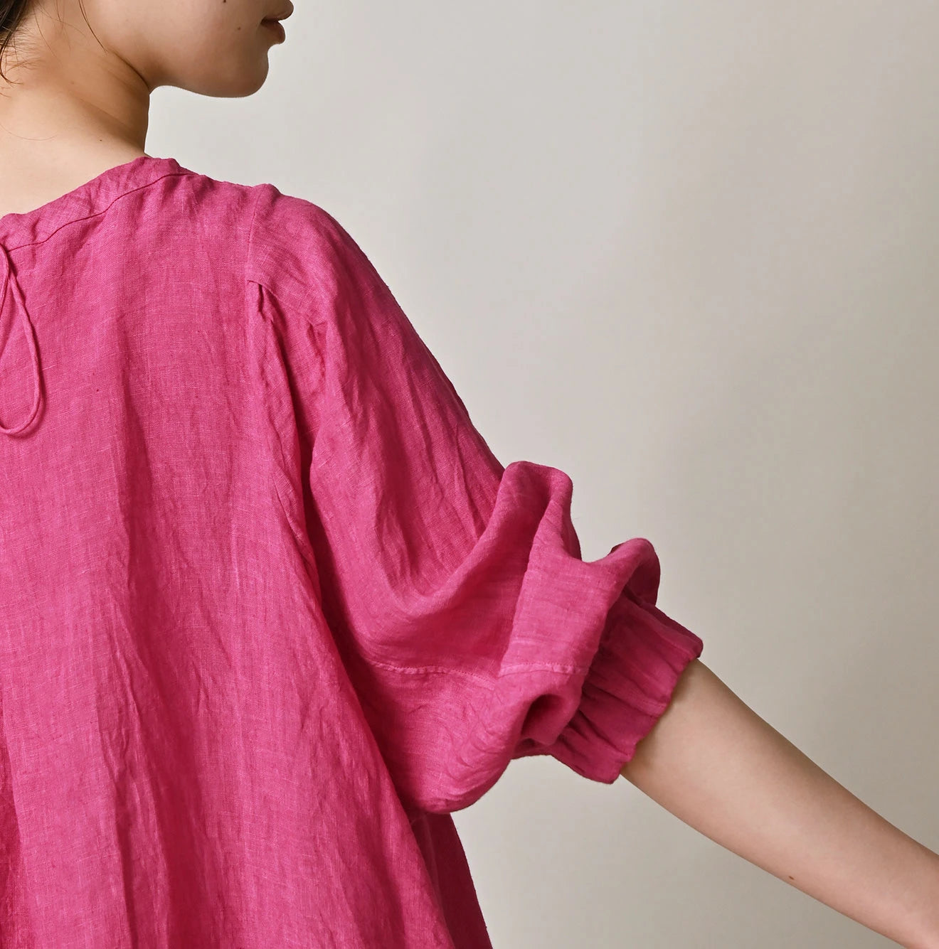 45 Plant Dyed Indian Linen Tuck Dress