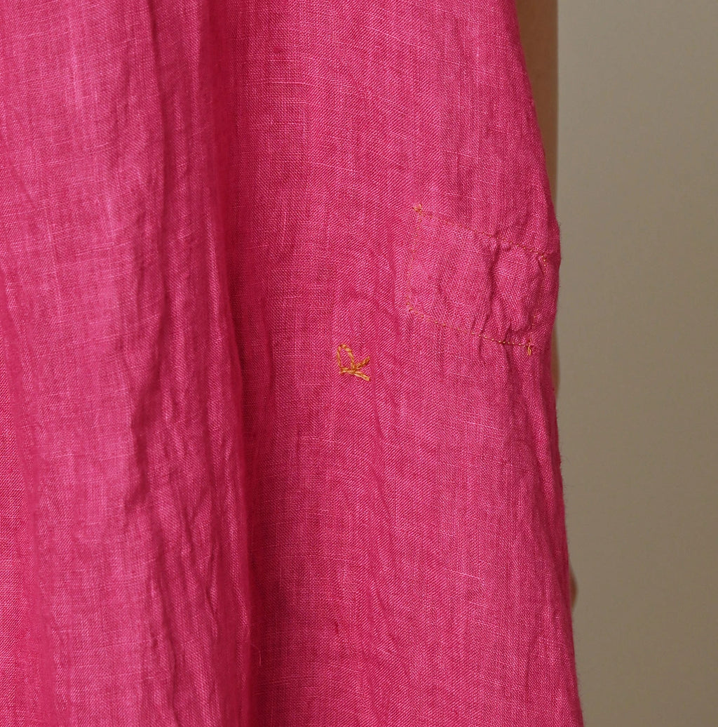 45 Plant Dyed Indian Linen Tuck Dress