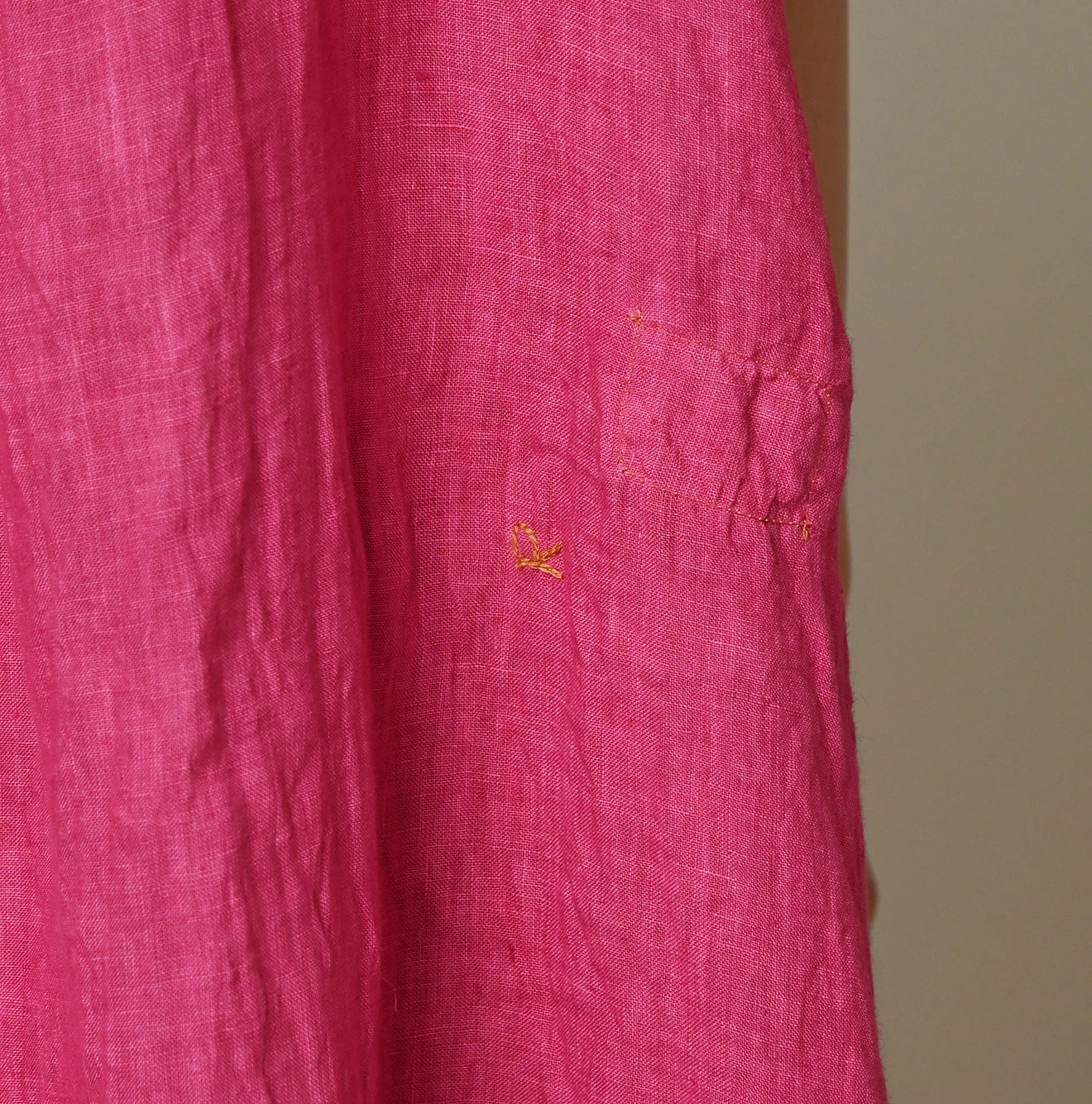45 Plant Dyed Indian Linen Tuck Dress