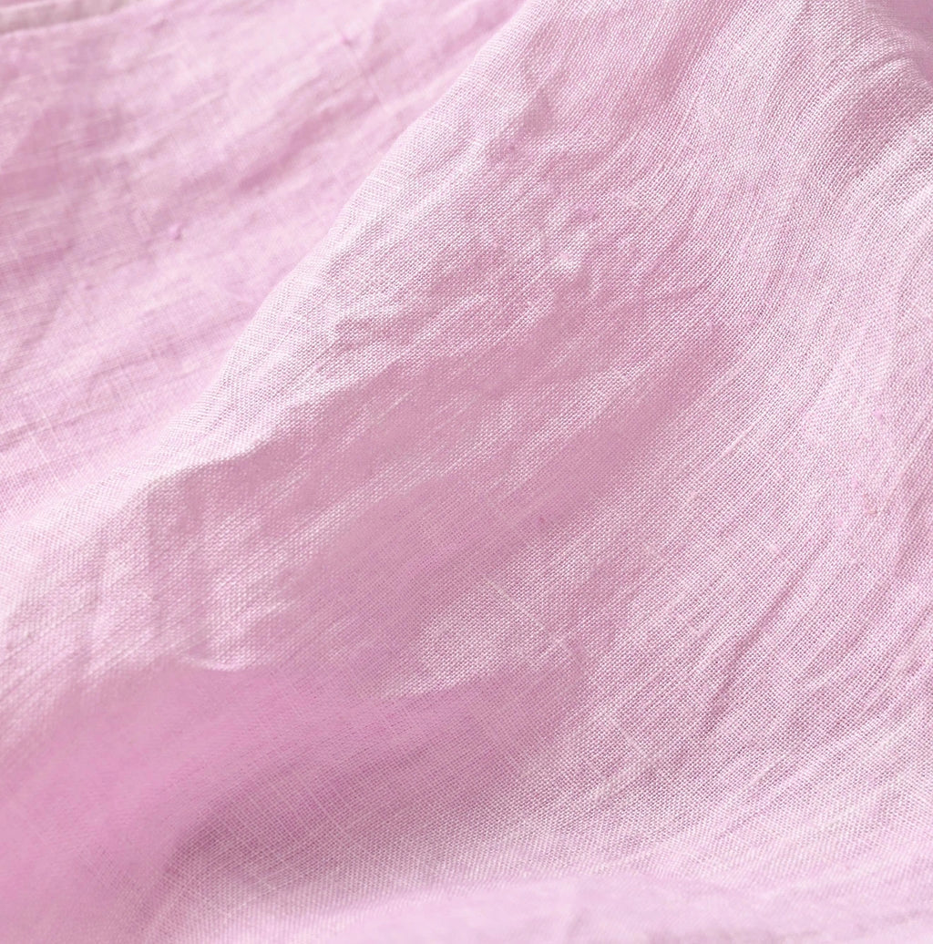 45 Plant Dyed Indian Linen Tuck Dress Detail