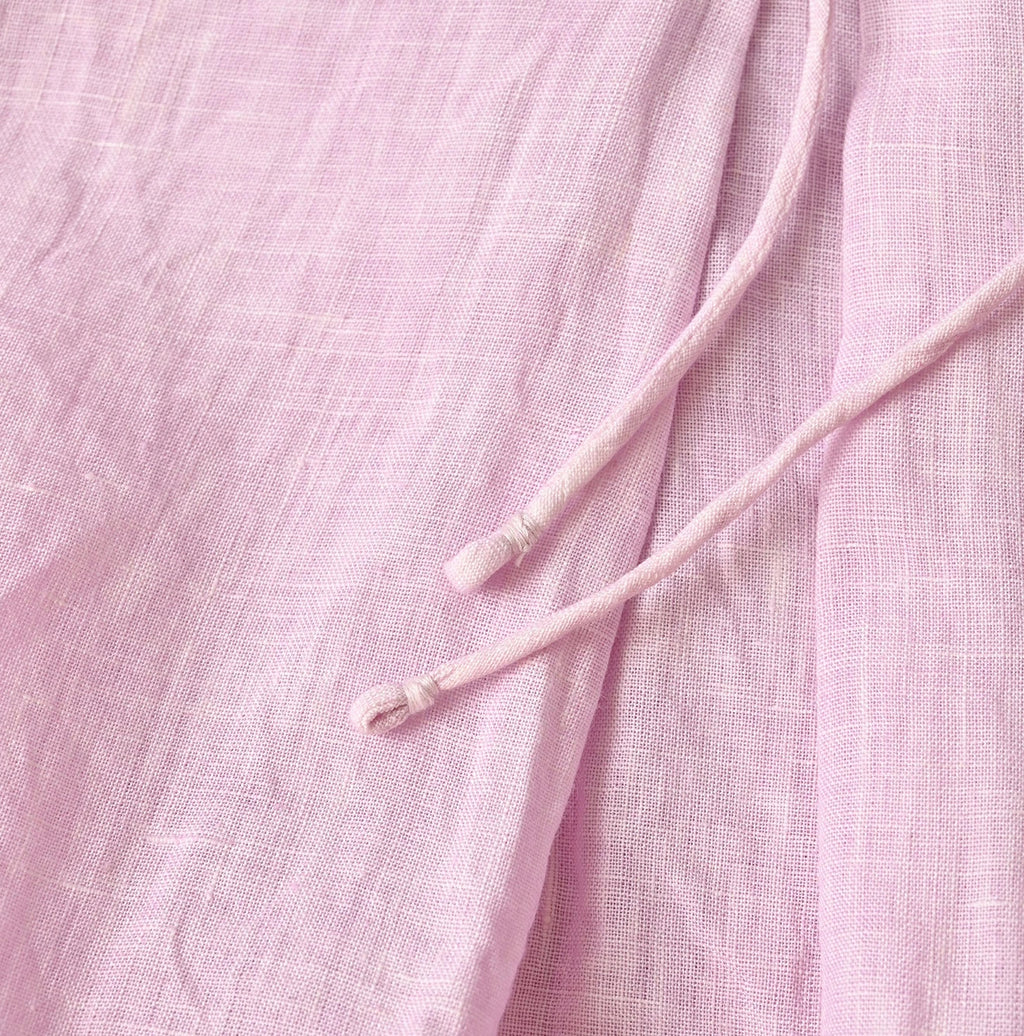 45 Plant Dyed Indian Linen Tuck Dress Detail