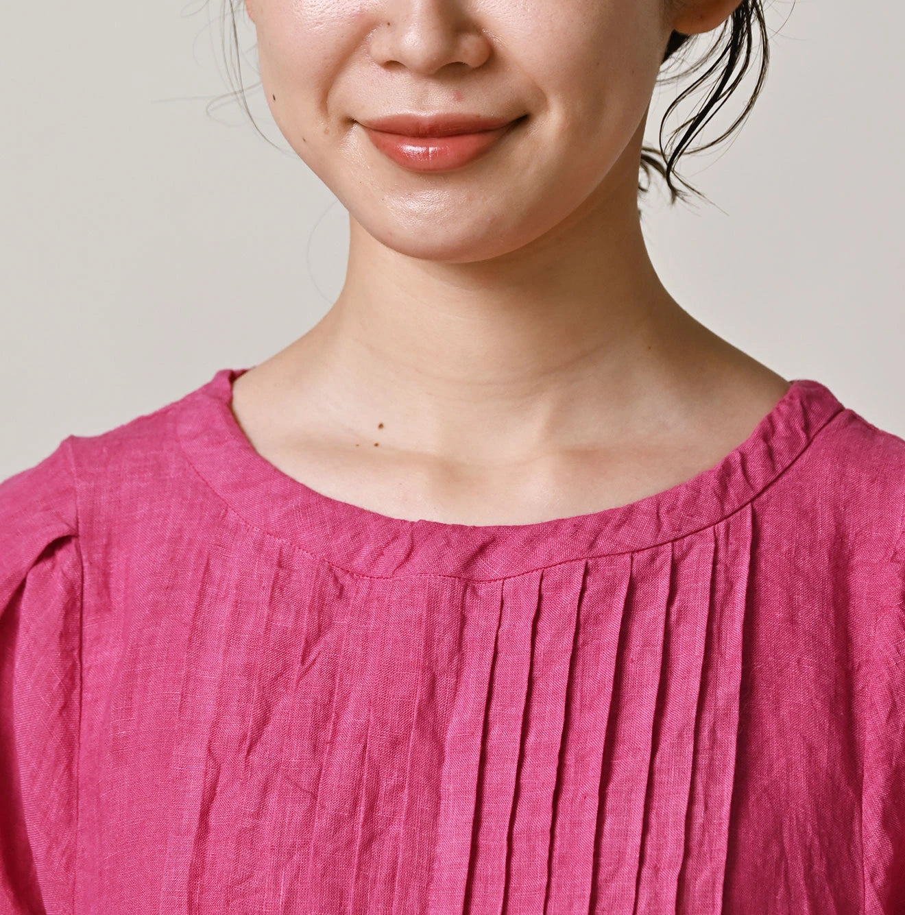 45 Plant Dyed Indian Linen Tuck Dress