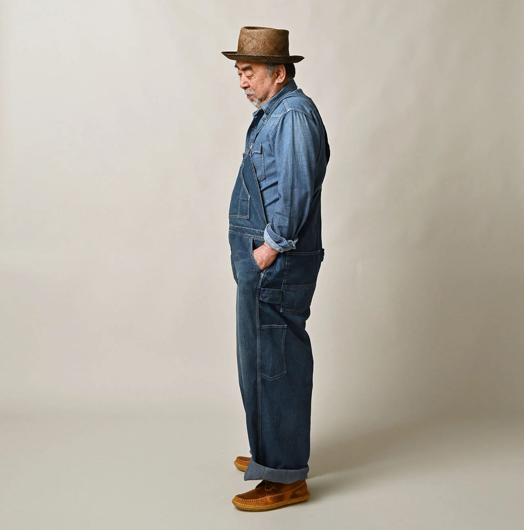 Mugihiko Denim 908 Overall Zyu Male Model