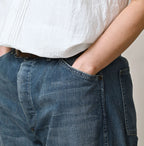 Mugihiko Denim 908 Painter Pants Tan Detail