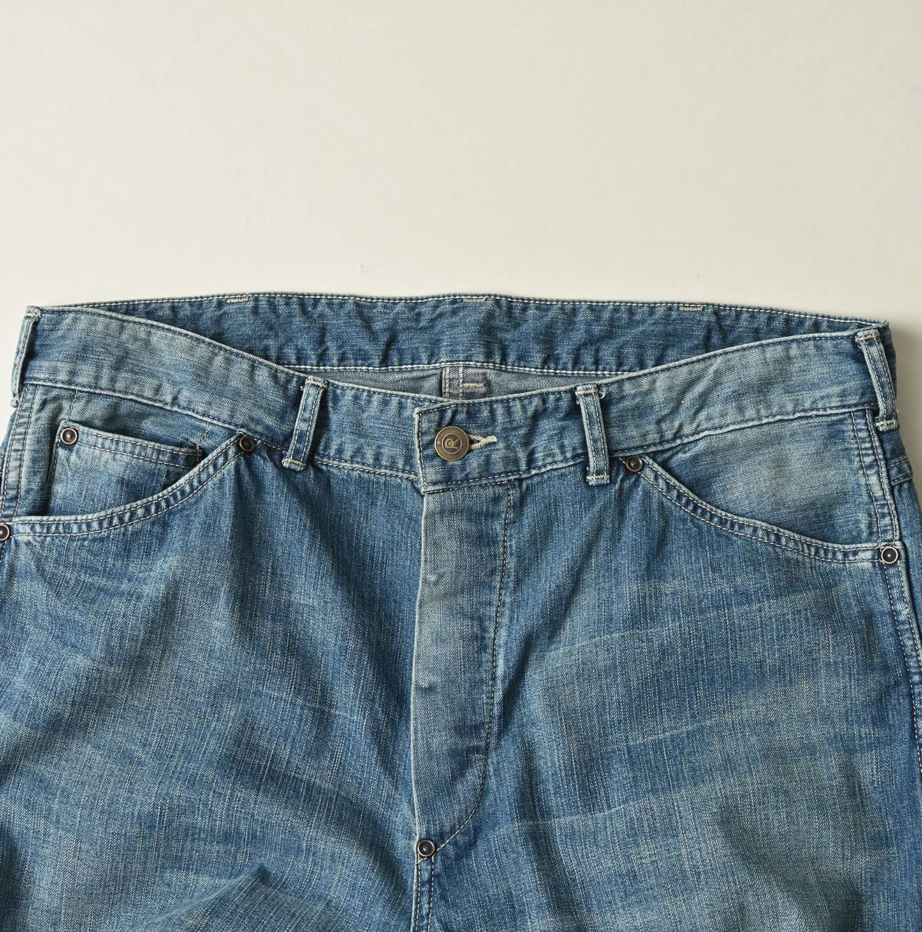 Mugihiko Denim 908 Painter Pants Tan Detail