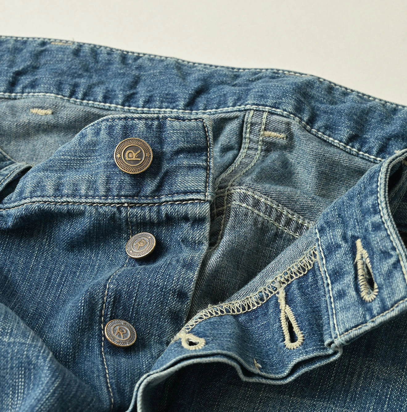Mugihiko Denim 908 Painter Pants Tan Detail