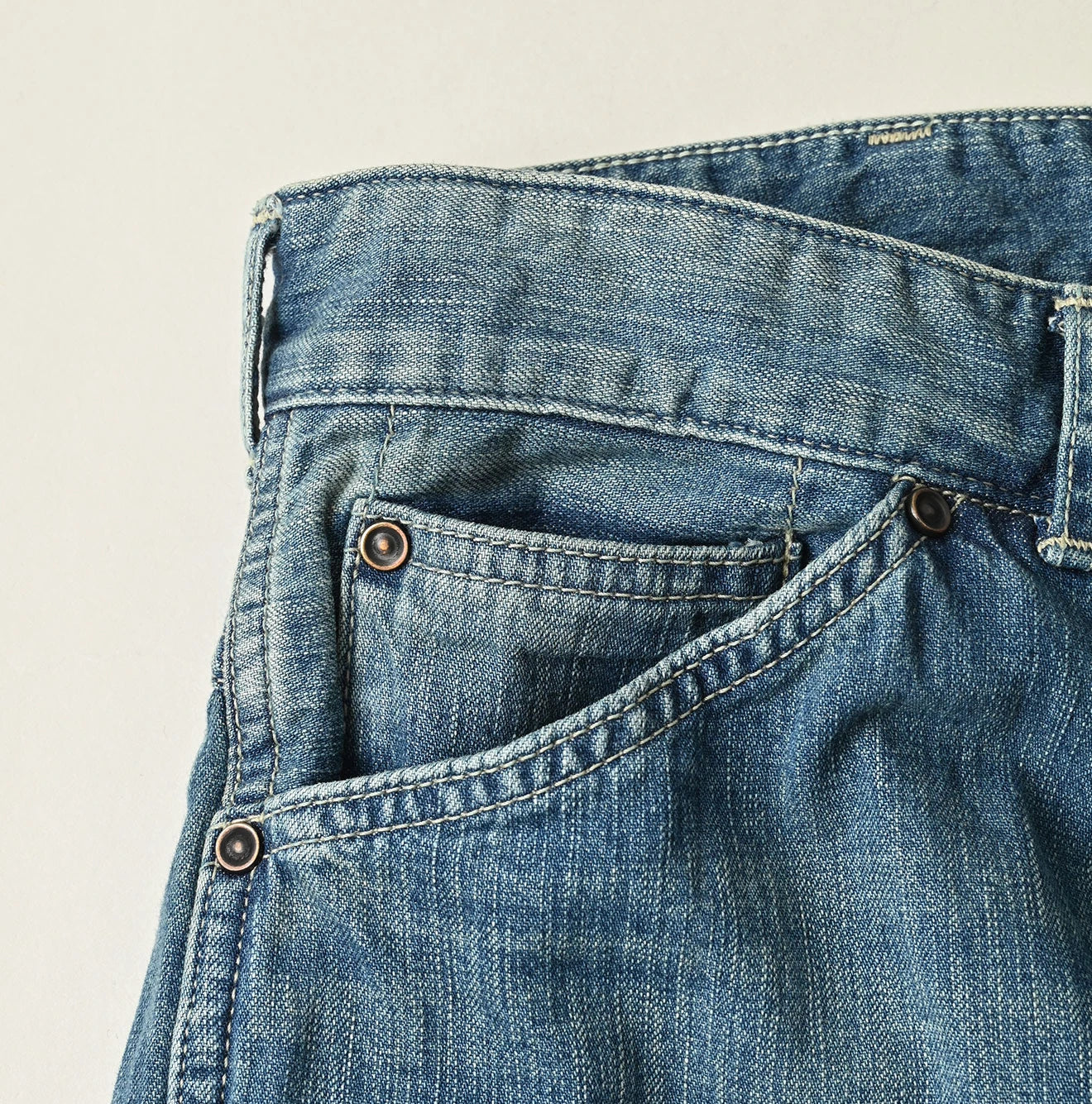 Mugihiko Denim 908 Painter Pants Tan Detail