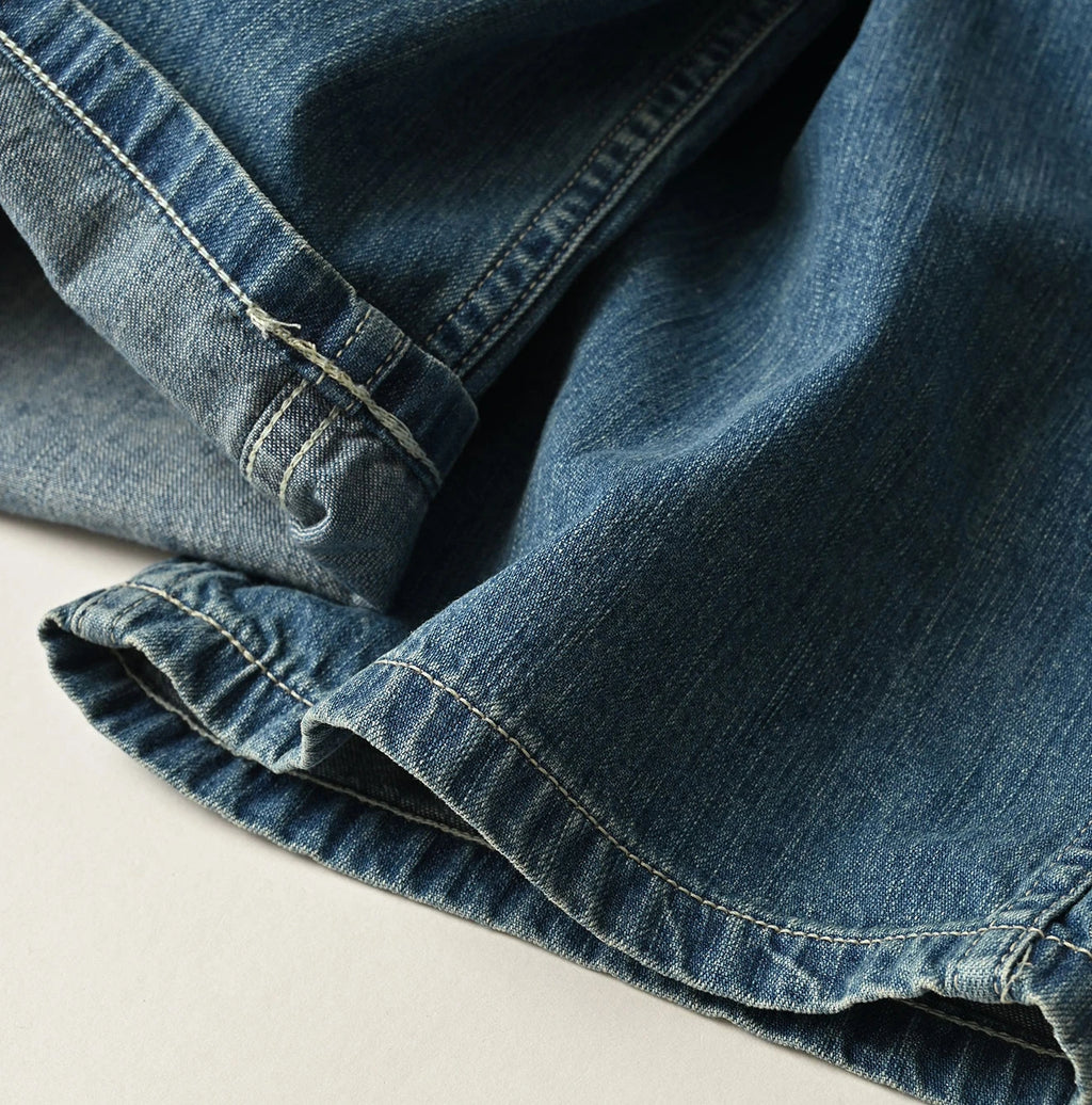 Mugihiko Denim 908 Painter Pants Tan Detail