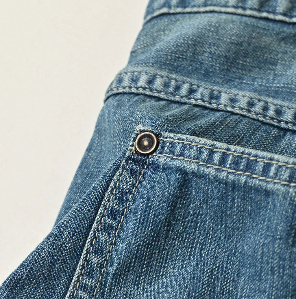 Mugihiko Denim 908 Painter Pants Tan Detail