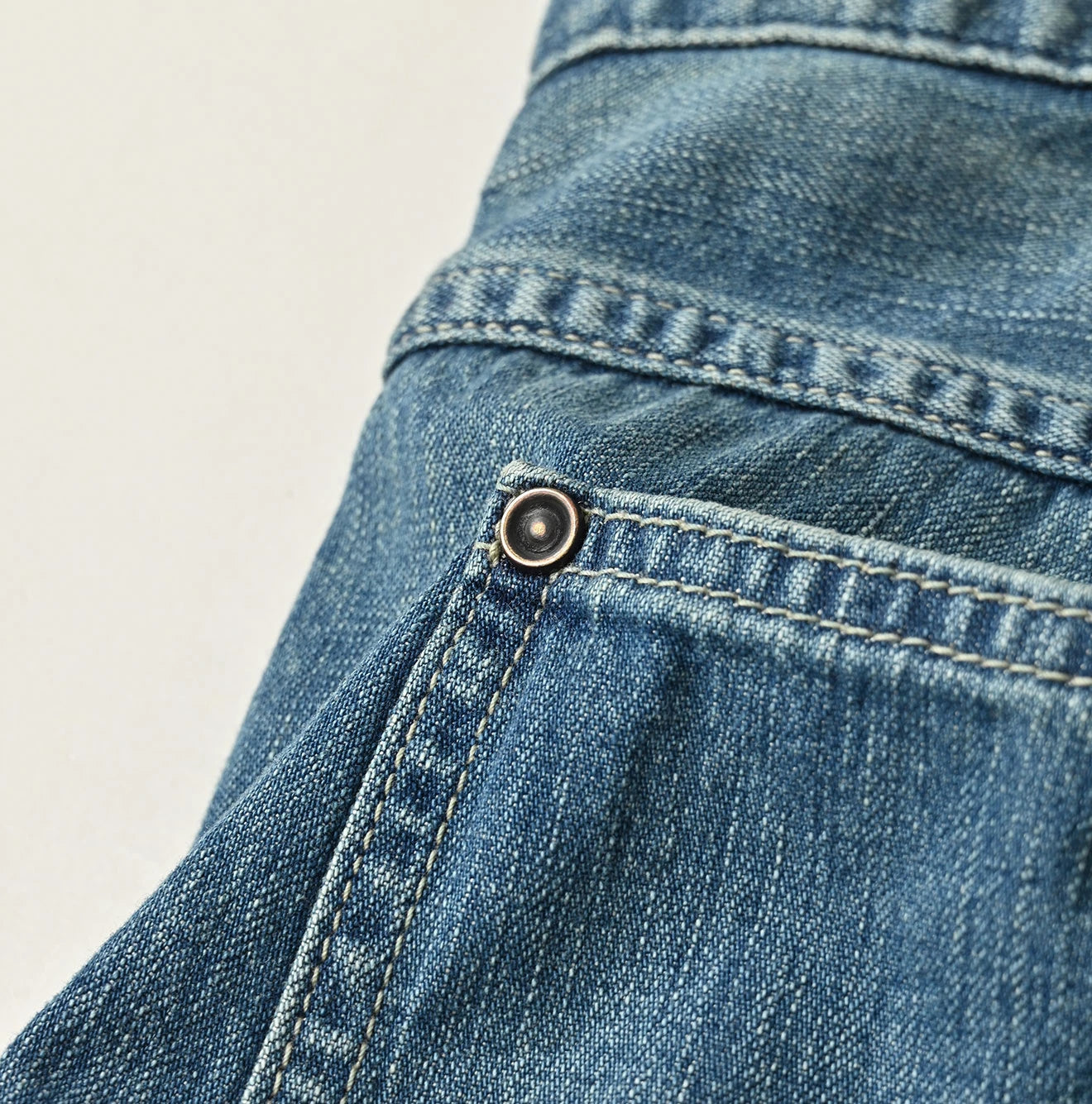 Mugihiko Denim 908 Painter Pants Tan Detail