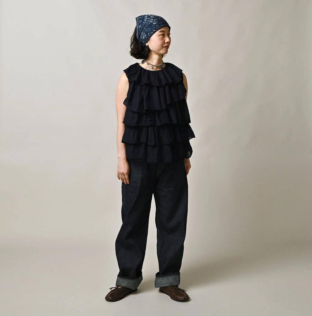 Mugihiko Denim 908 Painter Pants Nou Female Model