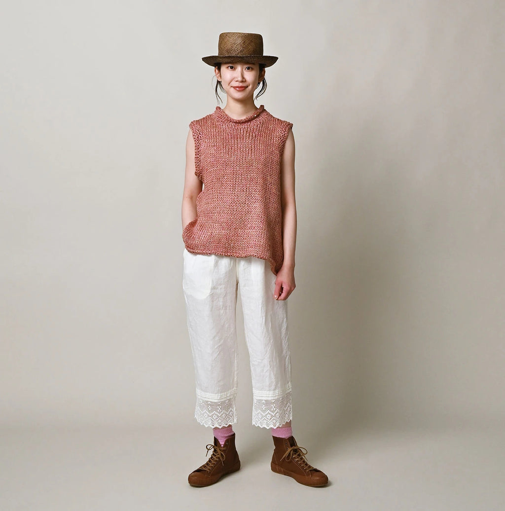 Indian Linen Petit Pants Female Model