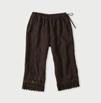 45 Plant Dyed Indian Linen Petit Pants Walnut