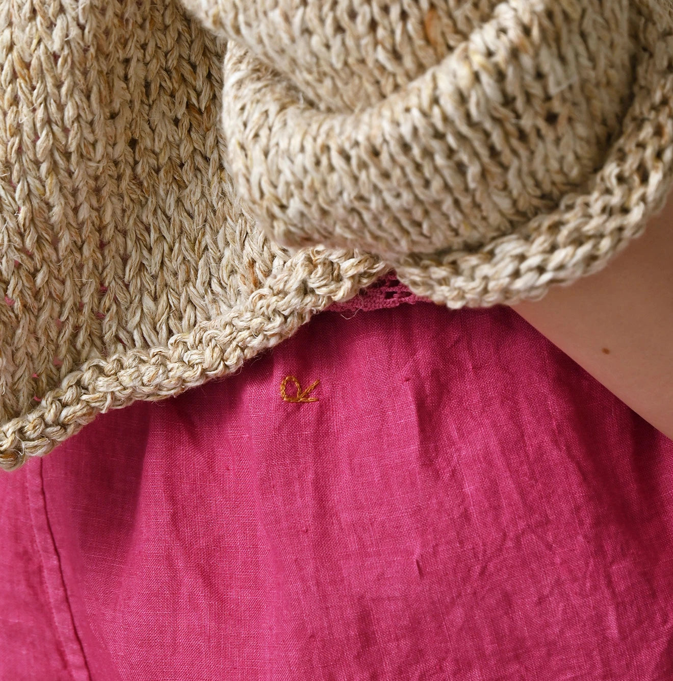 45 Plant Dyed Indian Linen Petit Pants Detail