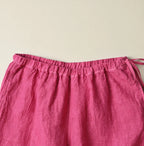 45 Plant Dyed Indian Linen Petit Pants Detail