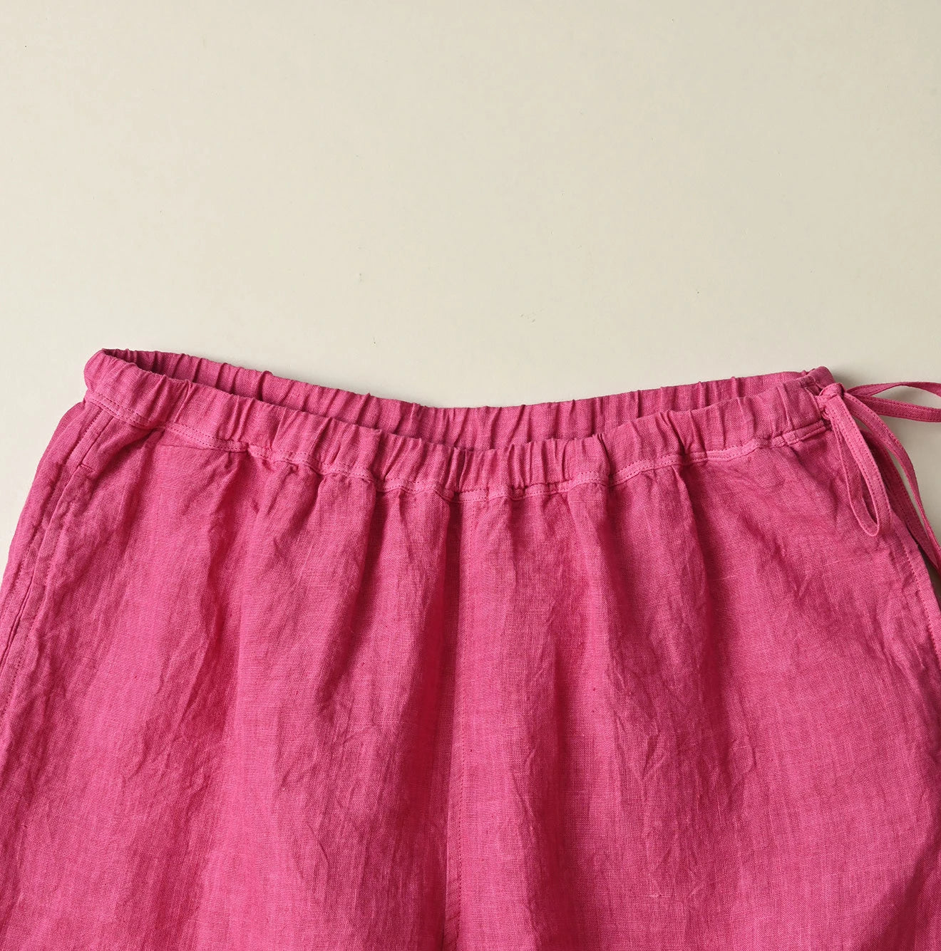 45 Plant Dyed Indian Linen Petit Pants Detail