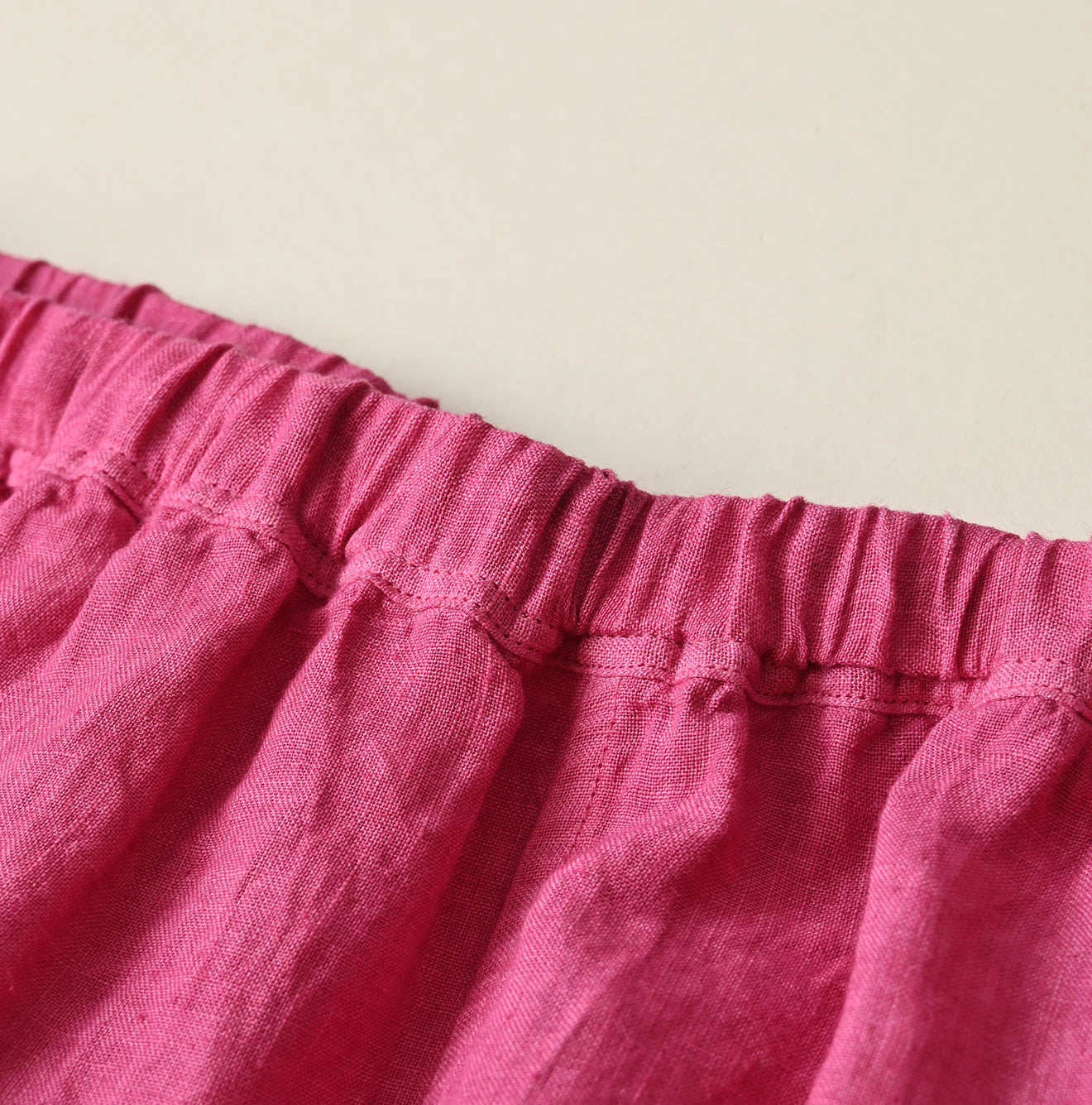 45 Plant Dyed Indian Linen Petit Pants Detail