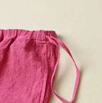 45 Plant Dyed Indian Linen Petit Pants Detail