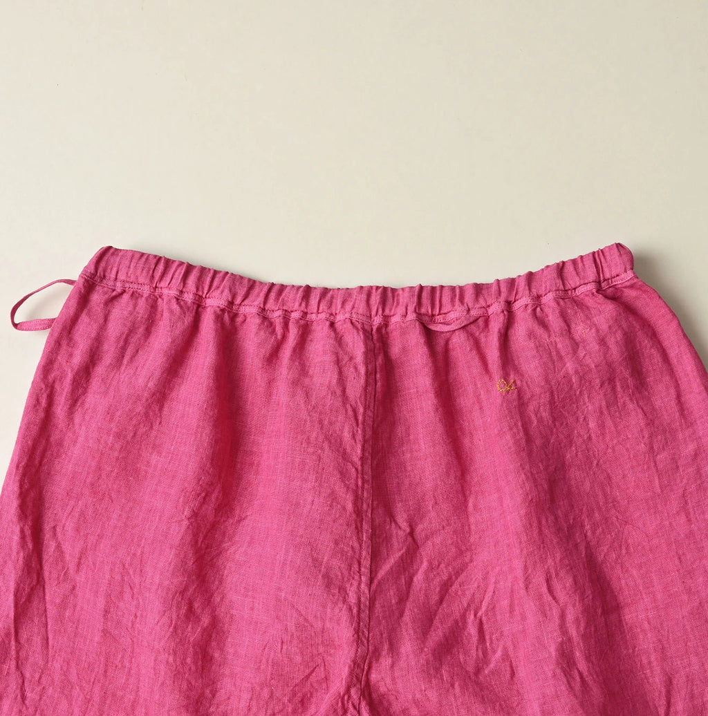 45 Plant Dyed Indian Linen Petit Pants Detail
