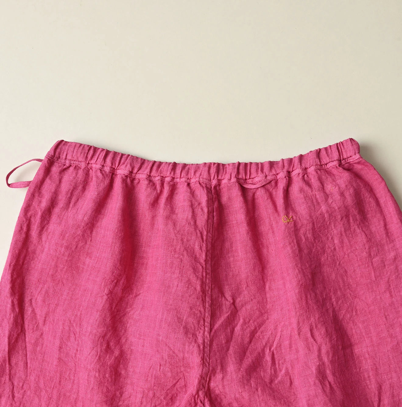 45 Plant Dyed Indian Linen Petit Pants Detail