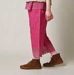 45 Plant Dyed Indian Linen Petit Pants Female Model