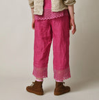 45 Plant Dyed Indian Linen Petit Pants Female Model