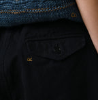 Indigo High Density Duck 908 Peg Short Pants Detail