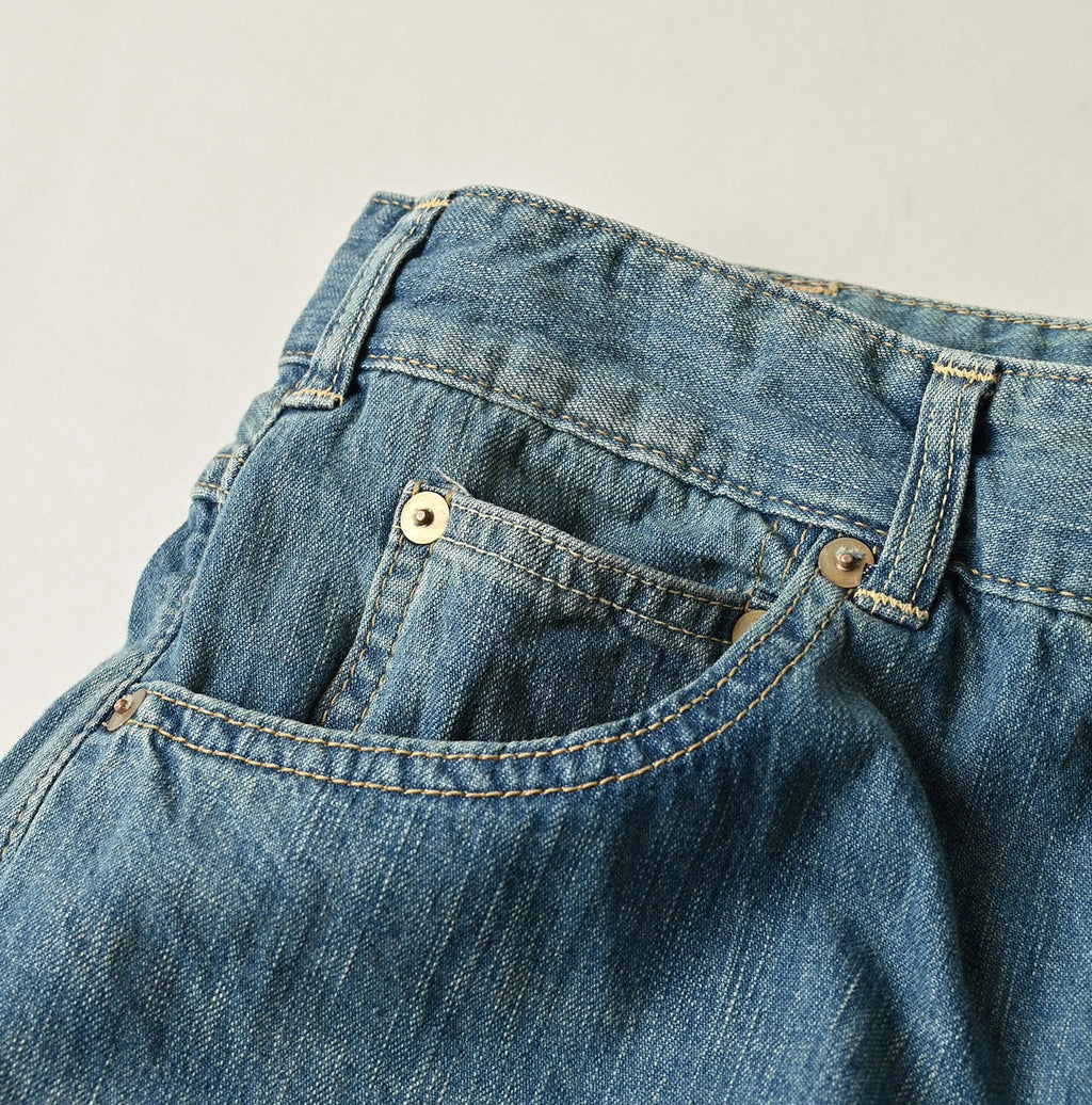 Mugihiko Denim Charlotte 5 Tan Detail