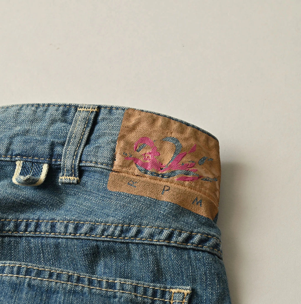 Mugihiko Denim Charlotte 5 Tan Detail
