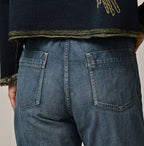 Mugihiko Denim Hippie Bachihime Tan Detail