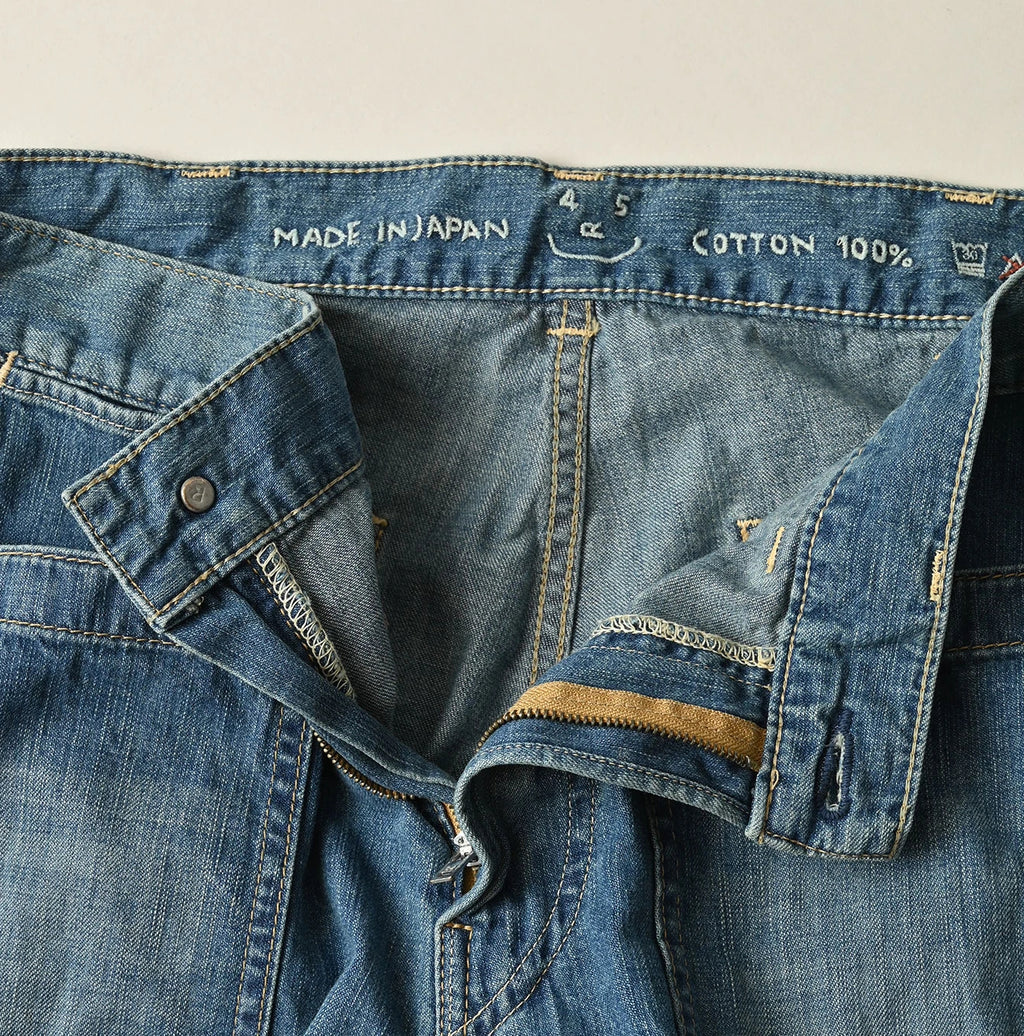 Mugihiko Denim Hippie Bachihime Tan Detail