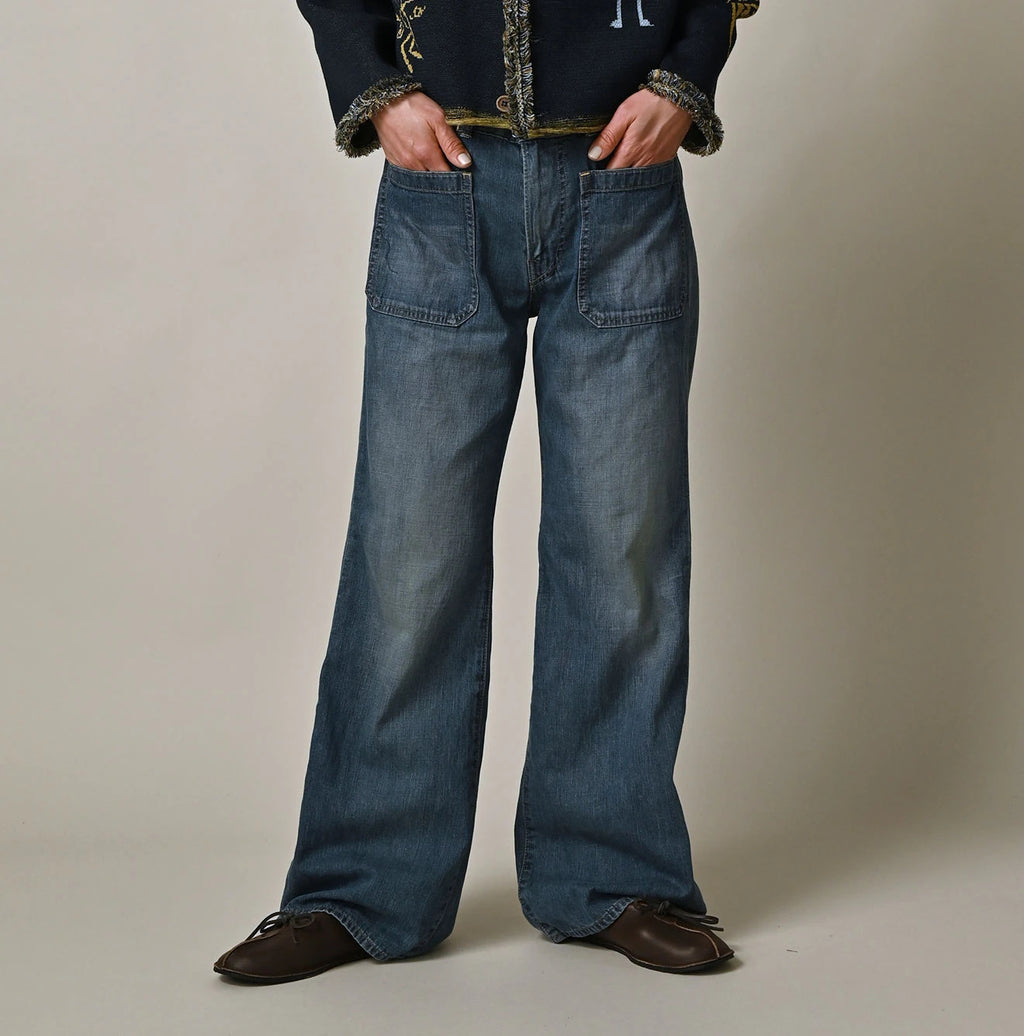 Mugihiko Denim Hippie Bachihime Tan Female Model