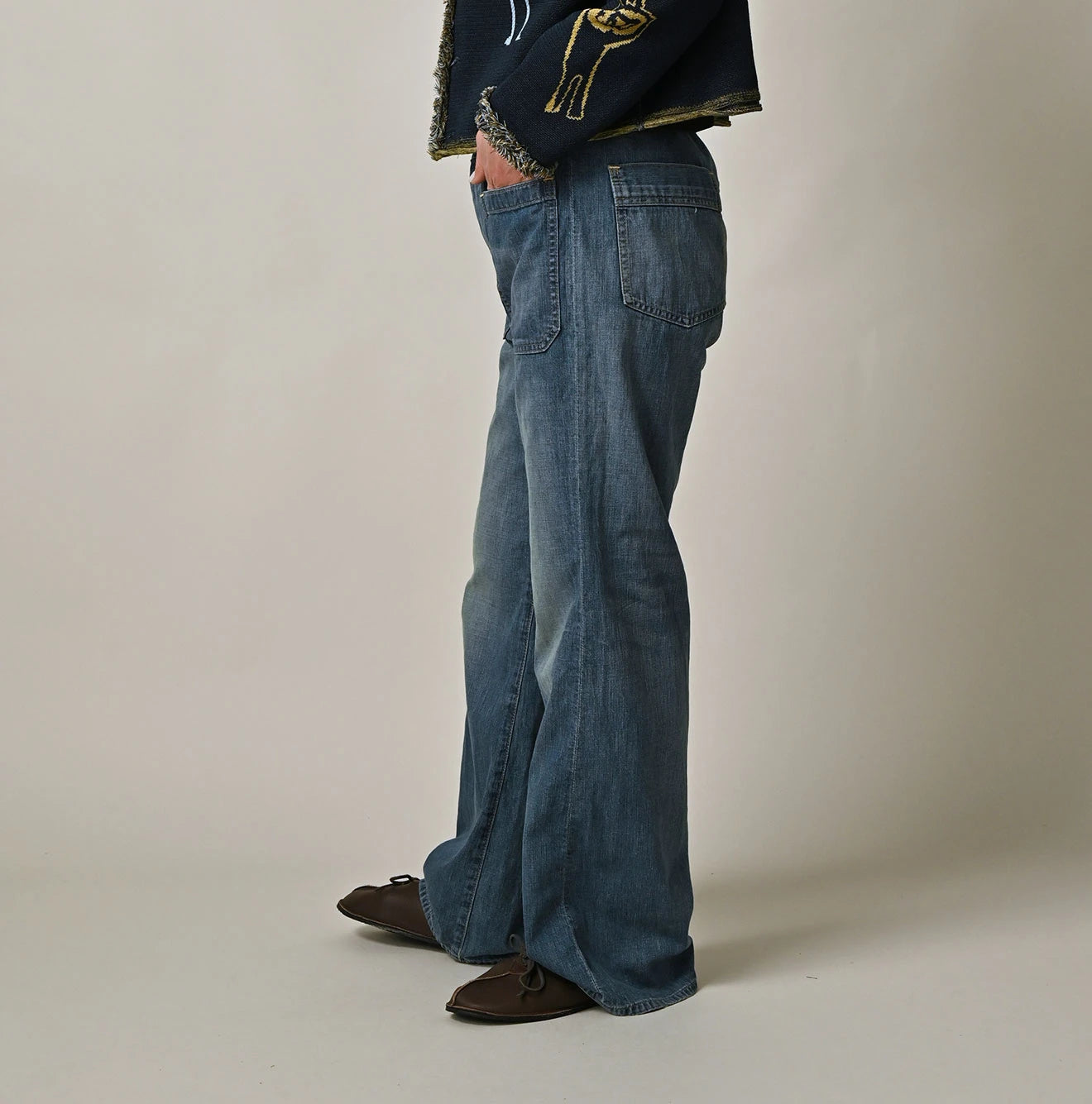 Mugihiko Denim Hippie Bachihime Tan Female Model