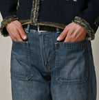 Mugihiko Denim Hippie Bachihime Tan Detail