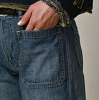 Mugihiko Denim Hippie Bachihime Tan Detail
