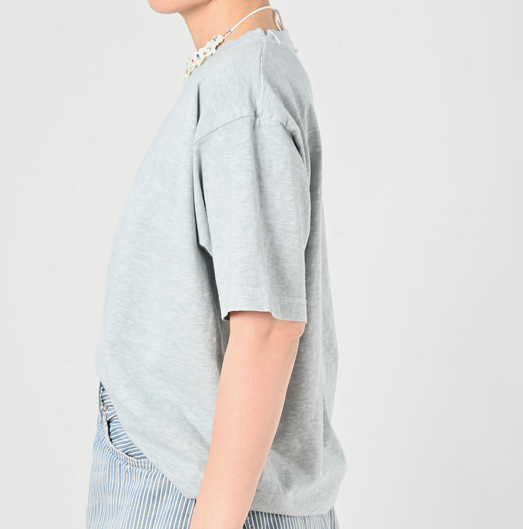 Plant Dyed Tenjiku 908 Ocean T-shirt Detail