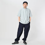 Plant Dyed Tenjiku 908 Ocean T-shirt Male Model