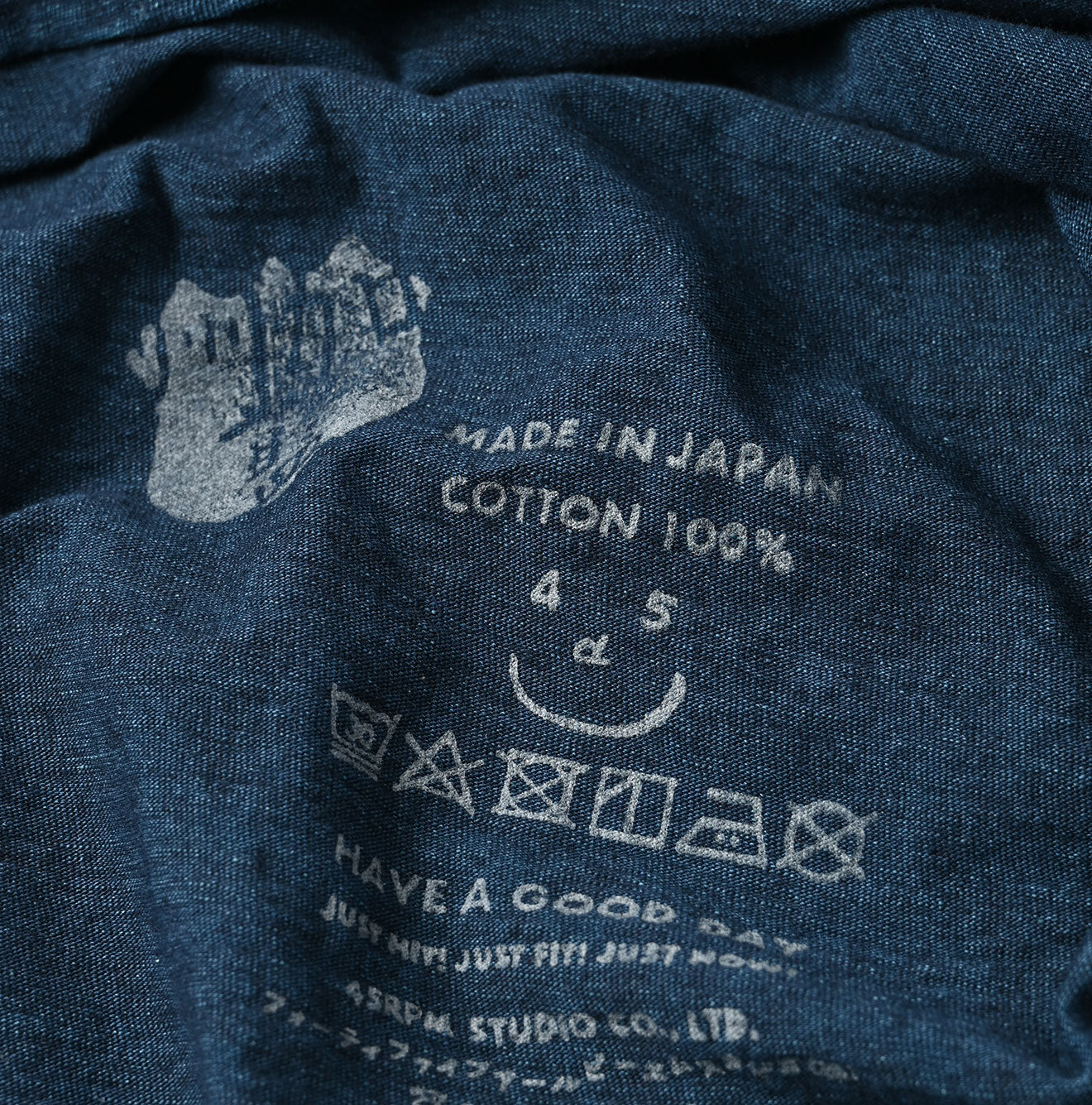 Indigo Tenjiku 908 45 Star T-shirt Nou Detail